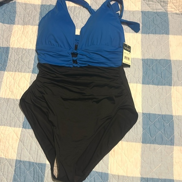 NWT Ralph Lauren Colorblock Tummy Control Swimsuit - Picture 4 of 13